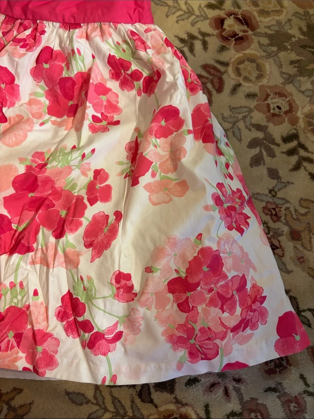Gymboree Floral Pink & White Party Dress